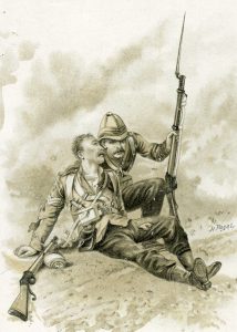 'Last request': Battle of Maiwand on 26th July 1880 in the Second Afghan War: picture by Harry Payne