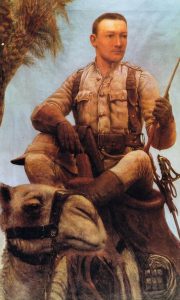 Lieutenant Frank Smyth Baden-Powell, Scots Guards, of the Guards Camel Corps: Battle of Abu Klea on 17th January 1885 in the Sudanese War: a self-portrait