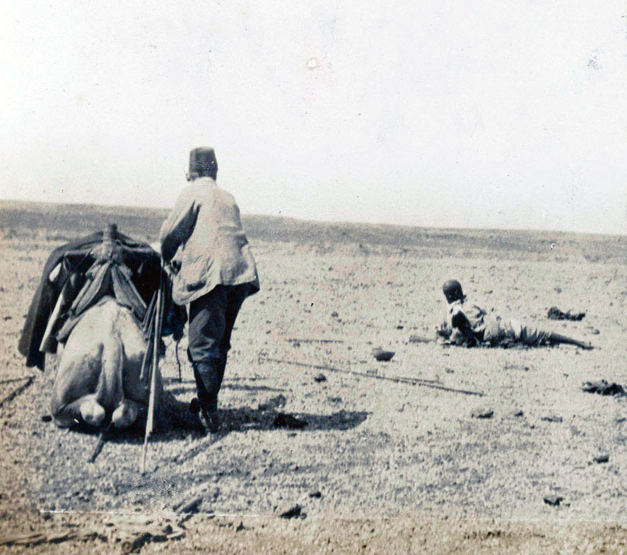 Bringing assistance to a wounded Dervish after the Battle of Omdurman on 2nd September 1898 in the Sudanese War