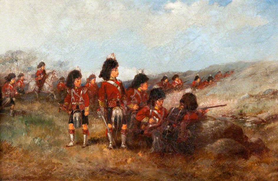 Seaforth Highlanders on exercise in Britain: Battle of Omdurman on 2nd September 1898 in the Sudanese War