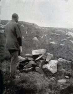 The spot where General Colley fell at the Battle of Majuba Hill on 27th February 1881 in the First Boer War