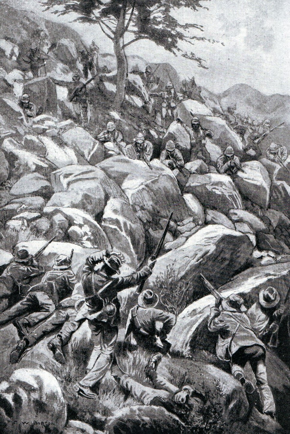 Boer attack on Caesar's Camp on 6th January 1900: Siege of Ladysmith, 2nd November 1899 to 27th February 1900 in the Great Boer War