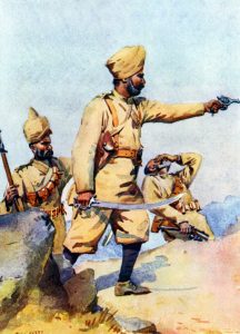 24th Punjabis: Malakand Rising, 26th July to 22nd August 1897 on the North-West Frontier of India: picture by AC Lovett
