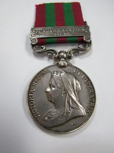 Indian Medal 1895 with the clasp ‘Punjab Frontier 1897-8’: Mohmand Field Force, 7th August to 1st October 1897, North-West Frontier of India