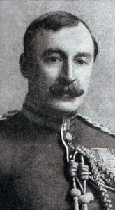 Brigadier-General McCracken CB, DSO, commander of 7th Infantry Brigade, wounded during the Battle of Le Cateau on 26th August 1914 in the First World War