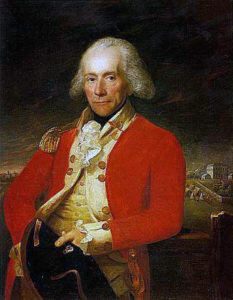 Lieutenant-Colonel Sir Thomas Musgrave commanding 40th Foot at the Battle of Germantown on 4th October 1777 in the American Revolutionary War