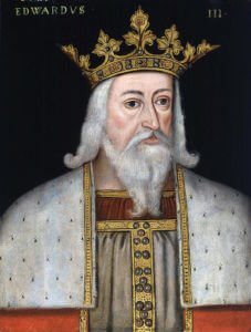 King Edward III of England victor at the Battle of Creçy on 26th August 1346 in the Hundred Years War