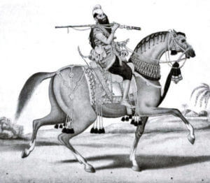 Sikh Cavalryman: Battle of Sobraon on 10th February 1846 during the First Sikh War
