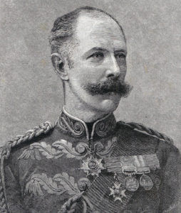 Major General Sir Herbert Stewart, British commander at the Battle of Abu Klea fought on 17th January 1884 in the Sudanese War: General Stewart was mortally wounded at Abu Kru on 19th January 1884