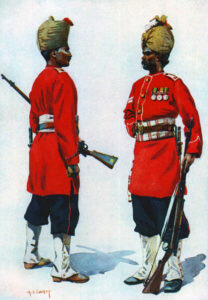Bombay Grenadiers: Battle of Maiwand on 26th July 1880 in the Second Afghan War: picture by A.C. Lovett