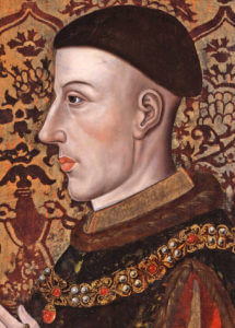 King Henry V of England, the victor of Battle of Agincourt on 25th October 1415 in the Hundred Years War