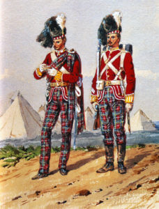 72nd Highlanders, the Duke of Albany's Own, in Home Service Dress: Battle of Peiwar Kotal on 2nd December 1878 in the Second Afghan War: picture by Orlando Norie