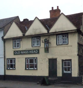 Old Nags Head in Thame used by the Parliamentary army as a quarter: Battle of Chalgrove 18th June 1643 in the English Civil War