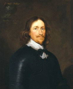 Sir William Waller, the Parliamentary Commander at the Battle of Lansdown Hill on 5th July 1643: picture by Cornelius Johnson in the English Civil War