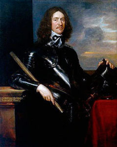 Sir Arthur Hesilrige whose cuirassiers were routed by Lord Wilmot's Royalist brigade of horse at the Battle of Roundway Down on 13th July 1643 during the English Civil War