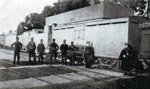 British armoured train in Natal: Battle of Elandslaagte fought on 21st October 1899 in the Great Boer War