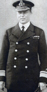 Rear-Admiral Hood commanding 3rd Battle Cruister Squadron at the Battle of Jutland on 31st May 1916. Admiral Hood was lost when his flagship HMS Invincible blew up