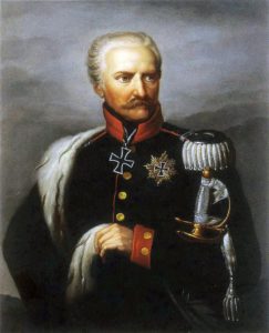 Field Marshal Blucher, Prussian commander at the Battle of Waterloo on 18th June 1815: picture by Gebauer