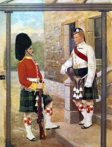 Argyll and Sutherland Highlanders in home service uniform after the war: Battle of Modder River on 28th November 1899 in the Boer War