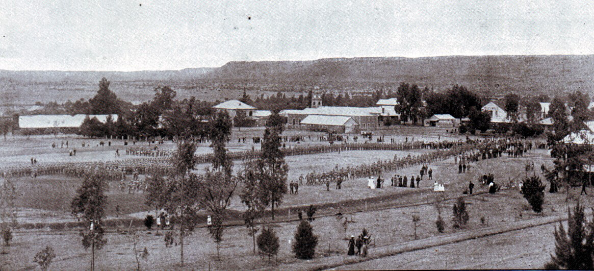 Royal Dublin Fusiliers leaving Ladysmith for Dundee before the Battle of Talana Hill on 20th October 1899