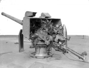 4 inch gun from HMS Lance, reputed to have fired the first naval shot in anger of the Great War at the German passenger steamer turned minelayer Königin Luise on 5th August 1914