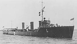  British destroyer HMS Lance one of the British destroyers at the Texel action on 17th October 1914