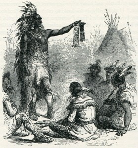 Native Americans in camp at Fort Cumberland in 1755