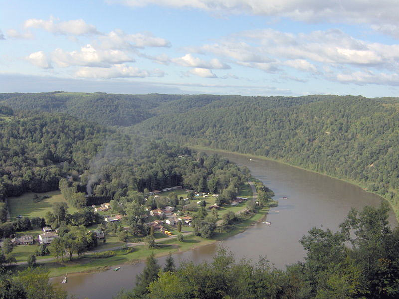 A modern photograph of the Allegheny River