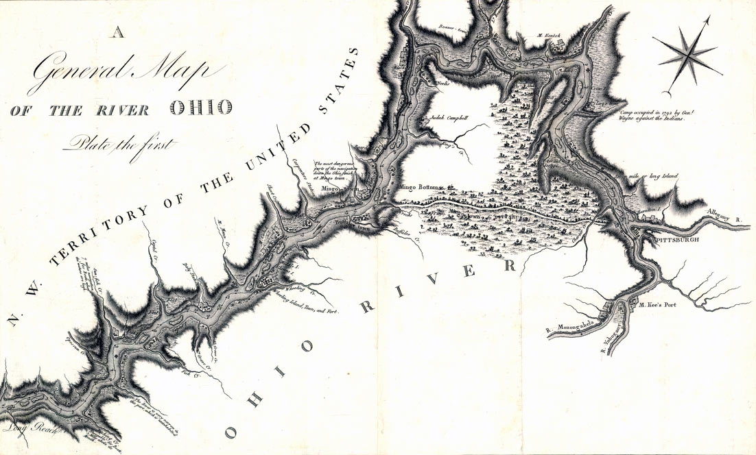 Map of the Ohio River