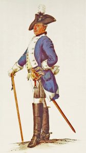 Prussian Dragoner-Regiment von Schorlemer No 6: picture by Adolph Menzel as part of his series of pictures ‘Die Armee Friedrichs des Grossen in ihrer Uniformierung’