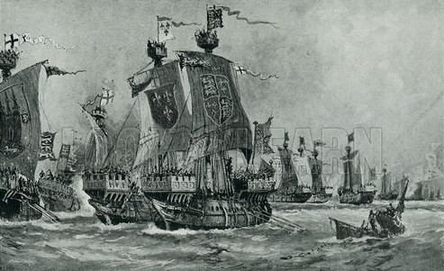 Battle of Sluys 24th June 1340 in the Hundred Years War