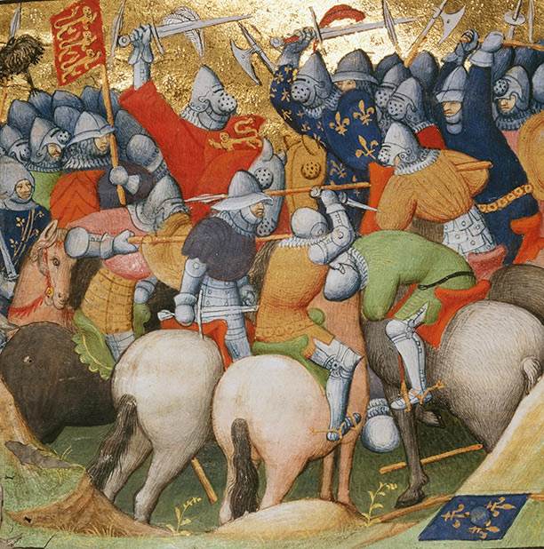 Battle of Creçy on 26th August 1346 in the Hundred Years War: click here to buy this picture