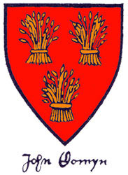 Shield of Sir John Comyn, knight in the English army: Battle of Bannockburn 23rd and 24th June 1314