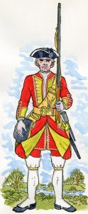8th Foot: Battle of Rocoux 30th September 1746 in the War of the Austrian Succession: picture by Mackenzies from Representation of Cloathing