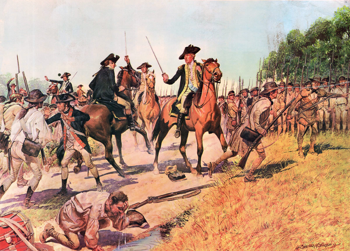 Battle of Monmouth on 28th June 1778 in the American Revolutionary War