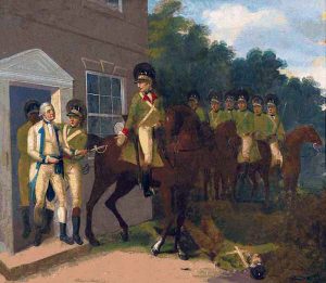 Charles Lee captured by Banastre Tarleton on 12th December 1776 at the Widow White's Tavern