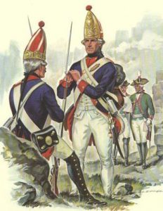 Hessian troops: Battle of Trenton on 25th December 1776 in the American Revolutionary War