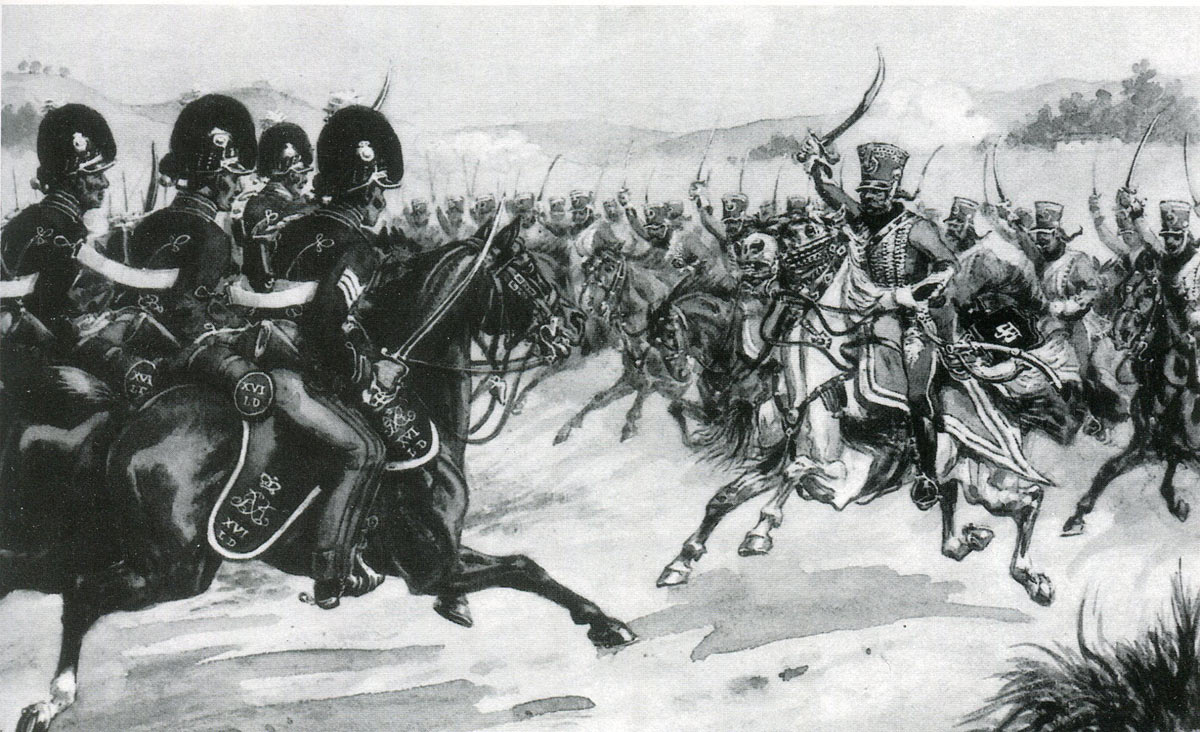 British 16th Light Dragoons at the Battle of Fuentes de Oñoro 3rd to 5th May 1811 in the Peninsular War
