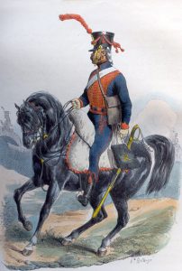 French Horse Artillery: Battle of the Passage of the Douro on 16th May 1809 in the Peninsular War: picture by Hippolyte Belange