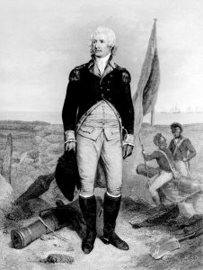 Colonel William Moultrie American commander of Fort Sullivan: Battle of Sullivan's Island on 28th June 1776 during the American Revolutionary War