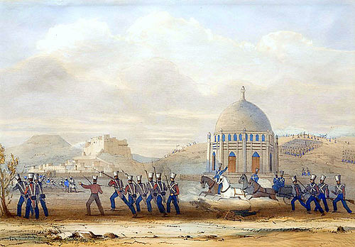 Attack on Khelat: Battle of Ghuznee on 23rd July 1839 in the First Afghan War
