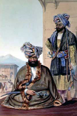 Afghan chiefs: Battle of Ghuznee on 23rd July 1839 in the First Afghan War