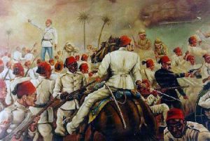 Arabi with Egyptian troops: Battle of Tel-el-Kebir on 13th September 1882 in the Egyptian War