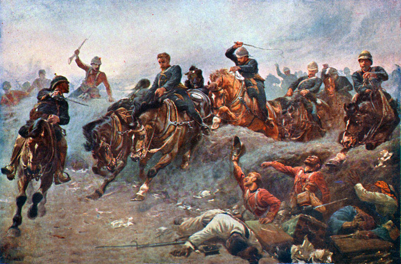 'Bringing up the guns' at the Battle of Tel-el-Kebir on 13th September 1882 in the Egyptian War