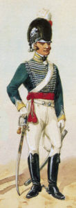 British 12th Light Dragoons: Battle of Salamanca on 22nd July 1812 during the Peninsular War: picture by Richard Simkin