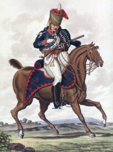 15th King's Light Dragoons: Battle of Vitoria on 21st June 1813 during the Peninsular War: picture by Charles Hamilton Smith