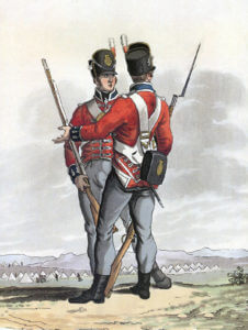 1st Foot Guards: Battle of Vitoria on 21st June 1813 during the Peninsular War: picture by Charles Hamilton Smith