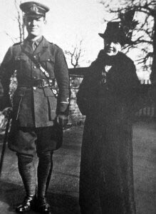 Rupert Brooke, as a sub-lieutenant in the Hood Battalion of the Royal Naval Division, with his mother