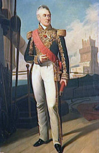 Admiral Villeneuve French commander at the Battle of Trafalgar on 21st October 1805 during the Napoleonic Wars