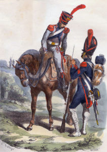 French Artillery and Train of the Imperial Guard: Battle of Fuentes de Oñoro 3rd to 5th May 1811 in the Peninsular War: picture by Hippolyte Belangé